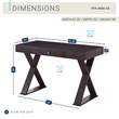 Techni Mobili Trendy Desk with Drawer in Espresso
