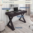 Techni Mobili Trendy Desk with Drawer in Espresso