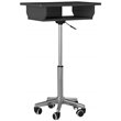 Techni Mobili Folding Table Laptop Cart in Graphite