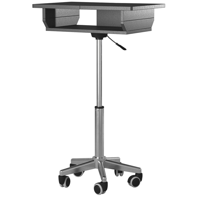 Techni Mobili Folding Table Laptop Cart in Graphite