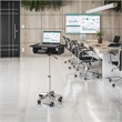 Techni Mobili Folding Table Laptop Cart in Graphite