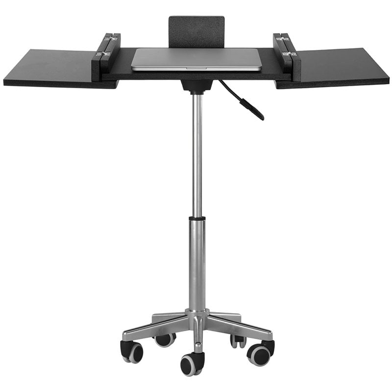 Techni Mobili Folding Table Laptop Cart in Graphite