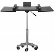 Techni Mobili Folding Table Laptop Cart in Graphite