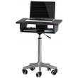 Techni Mobili Folding Table Laptop Cart in Graphite