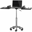 Techni Mobili Folding Table Laptop Cart in Graphite