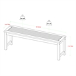 Natural Brown Acacia Wood Patio Bench 53