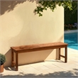 Acacia Wood Patio Bench in Dark Brown