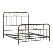 Antiqua Metal Pipe Queen Size Bed - Bronze