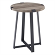 18&quot Industrial Metal Wrap Round Side Table - Gray Wash