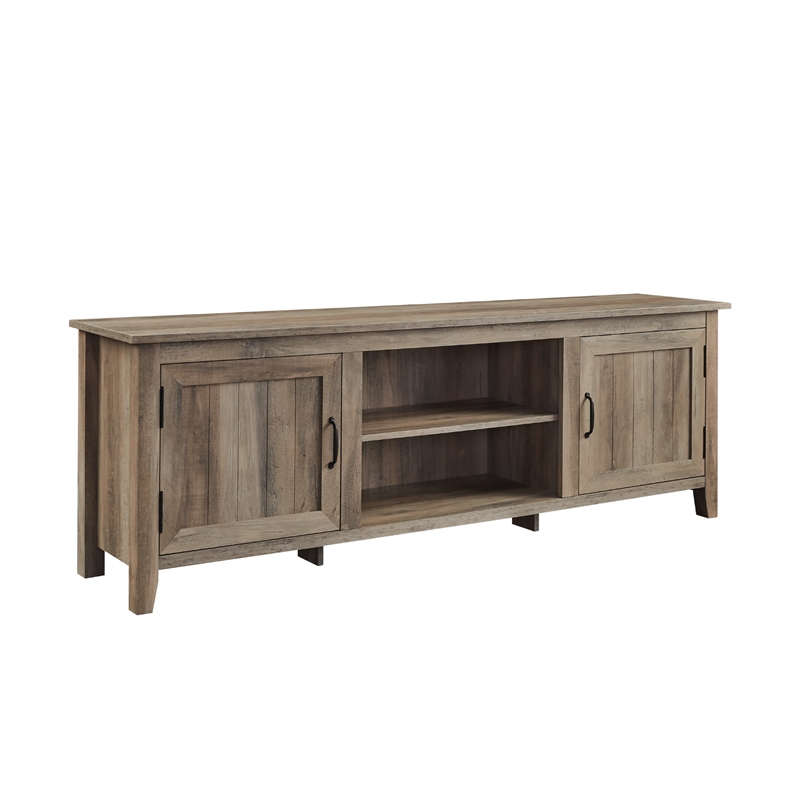 Walker Edison Simple Wood/High-Grade MDF TV Stand for TVs up to 78
