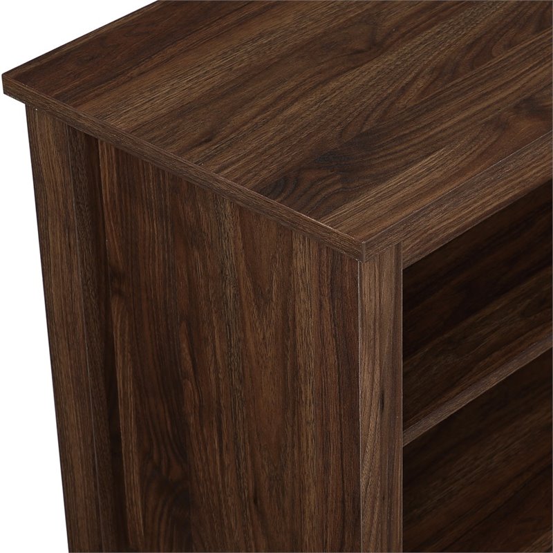 70 inch Wood Media TV Stand Storage Console in Dark Walnut