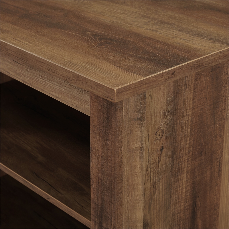 70 inch Wood Media TV Stand Storage Console in Rustic Oak