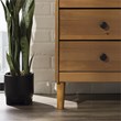 Modern 3 Drawer Solid Wood Nightstand in Caramel