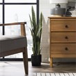 Modern 3 Drawer Solid Wood Nightstand in Caramel