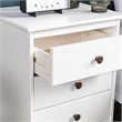 Walker Edison 3 Drawer Solid Wood Nightstand in White