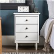 Walker Edison 3 Drawer Solid Wood Nightstand in White