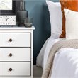 Walker Edison 3 Drawer Solid Wood Nightstand in White