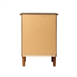 3 Drawer Solid Wood Nightstand in Walnut