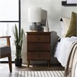 3 Drawer Solid Wood Nightstand in Walnut
