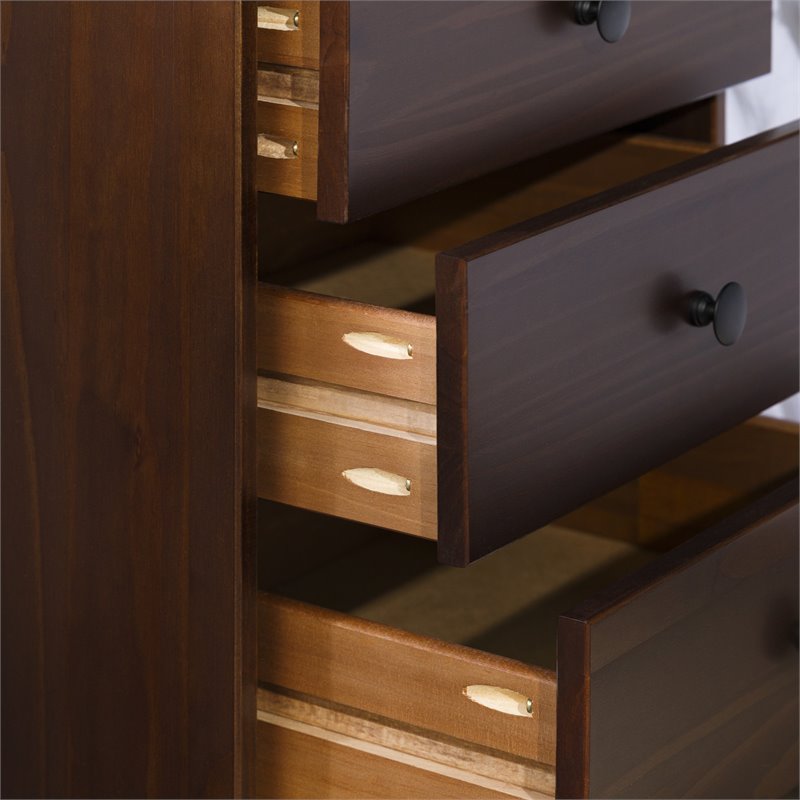 3 Drawer Solid Wood Nightstand in Walnut