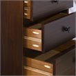 3 Drawer Solid Wood Nightstand in Walnut