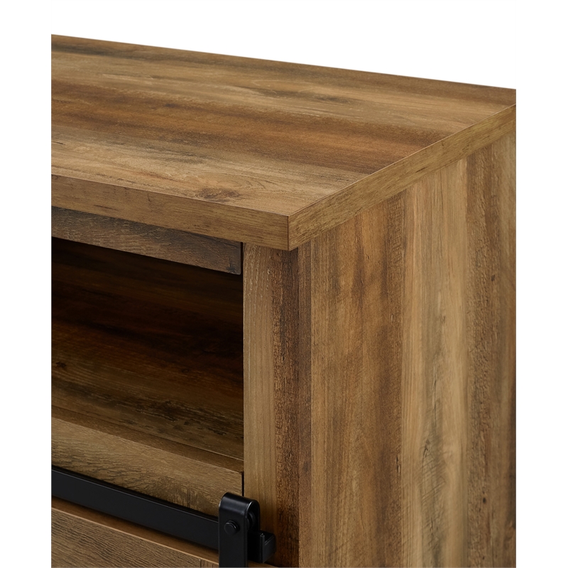 Walker Edison Sliding Barn Door Wood TV Stand for TVs up to 58