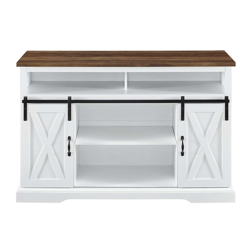 Walker Edison Sliding Barn Door Wood TV Stand for TVs up to 65