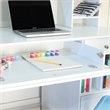 Walker Edison Deluxe Drop Down Keyboard Tray Solid Wood Computer Desk in White