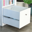 Walker Edison Deluxe Drop Down Keyboard Tray Solid Wood Computer Desk in White