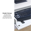 Walker Edison Deluxe Drop Down Keyboard Tray Solid Wood Computer Desk in White