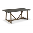 Walker Edison Brennan 72&quot Modern Solid Pine Wood Dining Table in Gray/Brown