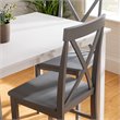 Walker Edison 5-Piece Solid Wood Farmhouse Dining Set in White and Gray