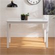 Walker Edison 5-Piece Solid Wood Farmhouse Dining Set in White and Gray