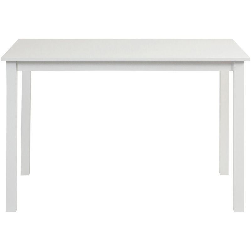 Walker Edison 5-Piece Solid Wood Farmhouse Dining Set in White and Gray