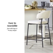 Walker Edison Curved Back Metal Counter Stool - Set of 2 - Ivory