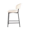 Walker Edison Curved Back Metal Counter Stool - Set of 2 - Ivory