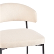 Walker Edison Curved Back Metal Counter Stool - Set of 2 - Ivory