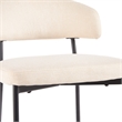 Walker Edison Curved Back Metal Counter Stool - Set of 2 - Ivory
