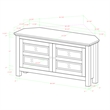 Walker Edison Cordoba Corner Wood TV Stand for TVs up to 48