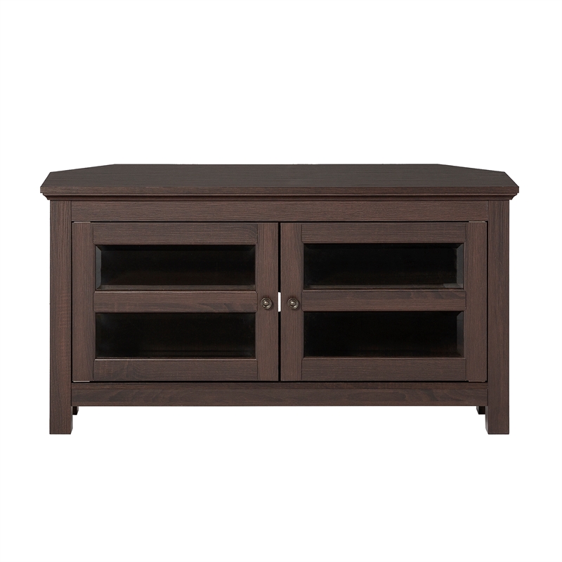 Walker Edison Cordoba Corner Wood TV Stand for TVs up to 48