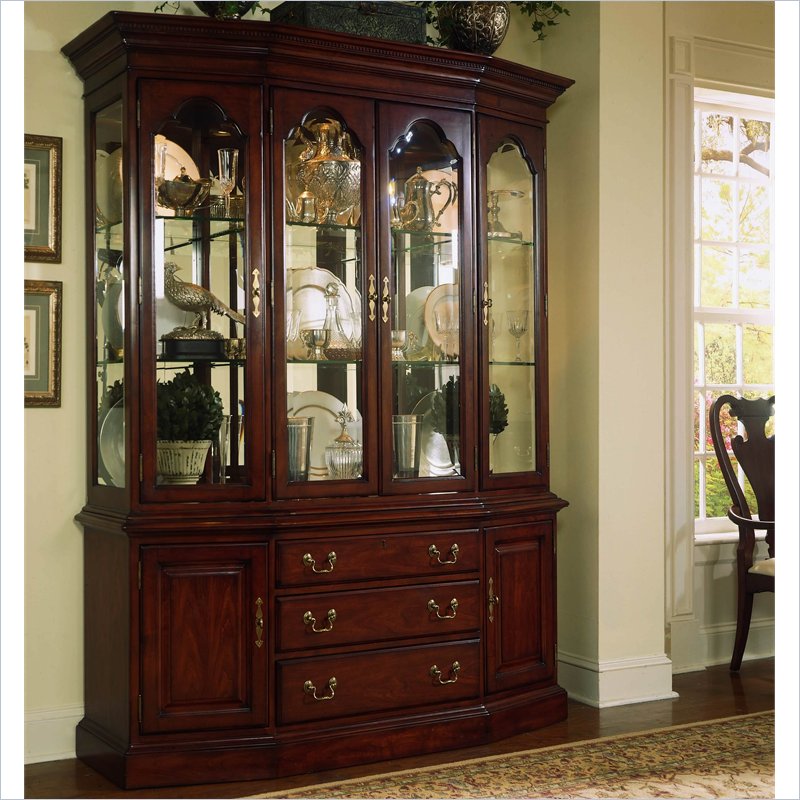 American Drew Cherry Grove Canted China Cabinet