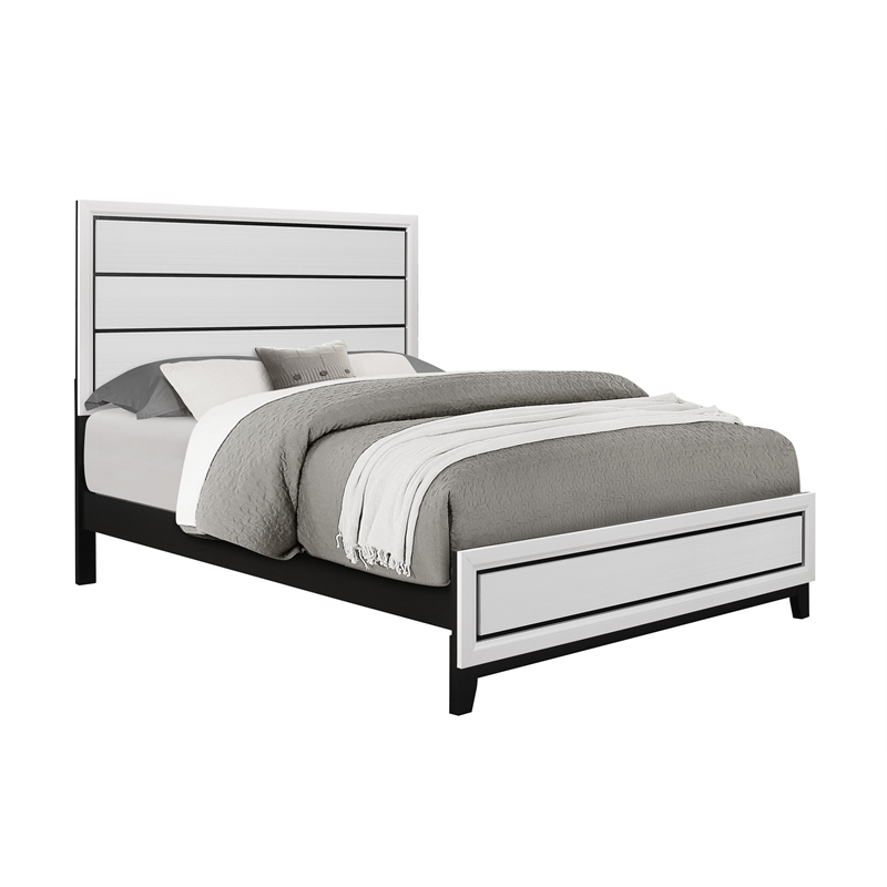 Global Furniture USA Kate White Wood Panel Headboard Queen Bed