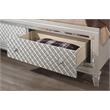 Global Furniture USA Paris Metallic Beige Queen Bed with LED and Acrylic Legs