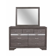 Global Furniture USA Seville Melamine Wood Gray 9-Drawer Dresser