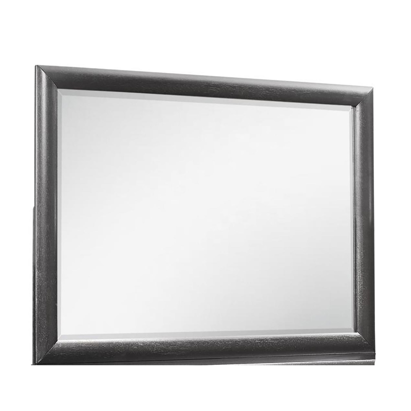 Global Furniture USA Jordyn Wood Large Scale Gray Mirror