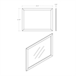 Global Furniture USA Jordyn Wood Large Scale Gray Mirror