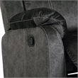 Global Furniture USA Domino Fabric Gray Reclining Loveseat w/ Console and Drawer