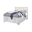 Global Furniture USA Jordyn White Wood Full Storage Bed with LED Headboard