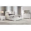 Global Furniture USA Jordyn White Wood Full Storage Bed with LED Headboard