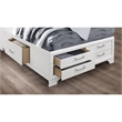 Global Furniture USA Jordyn White Wood King Storage Bed with LED Headboard